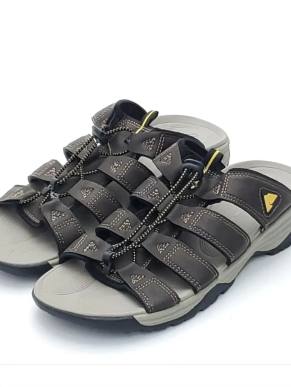 NEW Ozark Mens Trail Fisherman Slide Slip On Sandals Gray/Brown Summer Size 11